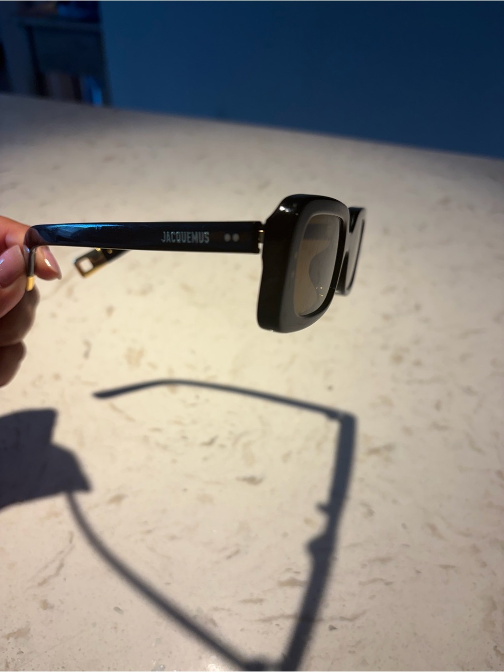 Jacquemus Black Square Frame Sunglasses